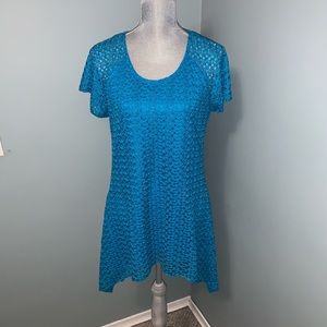 INDIGO SOUL size medium blue summer dress or beach cover up resort wear